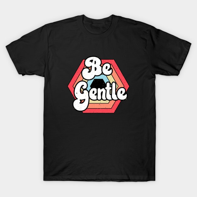 Be Gentle Hexagon Sunset with Bee T-Shirt by Mumgle